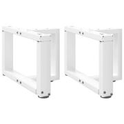 vidaXL Soffbordsben T-formade 2 st vita 50x25x(30-31) cm stål