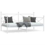 vidaXL Dagbädd utan madrass vit 100x190 cm stål