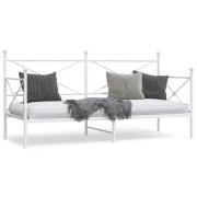 vidaXL Dagbädd utan madrass vit 75x190 cm stål