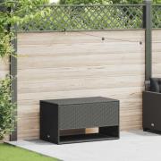 vidaXL Kuddlåda för utomhusbruk svart 100x55x55,5 cm konstrotting