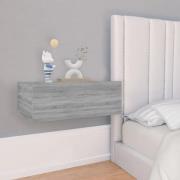 vidaXL Svävande sängbord grå sonoma 40x30x15 cm konstruerat trä