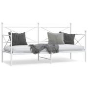 vidaXL Dagbädd utan madrass vit 80x200 cm stål