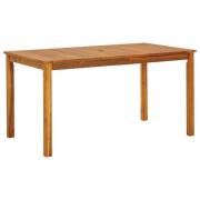 vidaXL Trädgårdsbord 140x80x74 cm massivt akaciaträ
