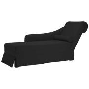vidaXL Schäslong med bolster och höger armstöd svart sammet