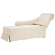 vidaXL Schäslong med bolster och höger armstöd linne