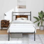 vidaXL Sängram utan madrass rökfärgad ek 90x200 cm konstruerad trä