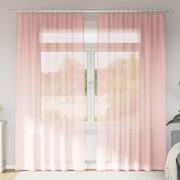 vidaXL Voile gardiner med öglor 2 st rosa 140x245 cm