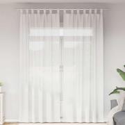 vidaXL Voile gardiner med öglor 2 st vit 140x260 cm