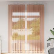 vidaXL Voile gardiner med öglor 2 st terrakotta 140x260 cm
