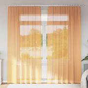 vidaXL Voile gardiner med öglor 2 st, orange 140x245 cm