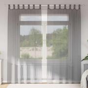 vidaXL Voile gardiner med öglor 2 st mörkgrå 140x225 cm