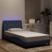 vidaXL Bed Frame with LED without Mattress Dark Grey 100x200 cm Velvet