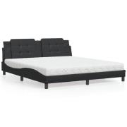 vidaXL Bed with Mattress "Zadar" Black 180x200 cm Faux Leather