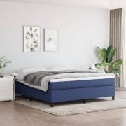 vidaXL Boxspring-sängram blå 180x200 cm tyg