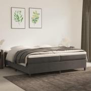 vidaXL Boxspring-sängram mörkgrå 200x200 cm sammet
