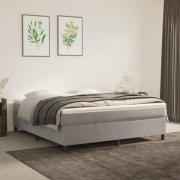 vidaXL Sängram utan madrass ljusgrå 160x200 cm sammet