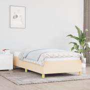 vidaXL Sängram utan madrass cremefärgad 80x200 cm tyg
