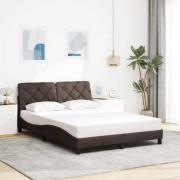 vidaXL Bed Frame without Mattress Dark Brown 120x200 cm Fabric