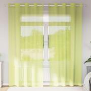 vidaXL Voile gardiner med genomföringar 2 st äppelgrön 140x245 cm
