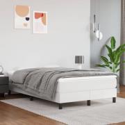 vidaXL Sängram vit 120x200 cm konstläder