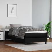 vidaXL Boxspring-sängram svart 100x200 cm konstläder