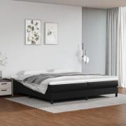 vidaXL Boxspring-sängram svart 200x200 cm konstläder
