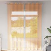 vidaXL Voile gardiner med genomföringar 2 st orange 140x260 cm