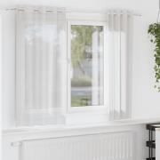 vidaXL Voile gardiner med genomföringar 2 st vit