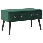 vidaXL Soffbord grön 80x40x46 cm sammet