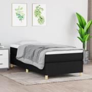 vidaXL Sängram utan madrass svart 100x200 cm tyg