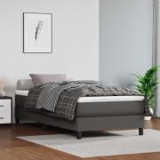 vidaXL Boxspring-sängram grå 90x190 cm konstläder