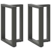 vidaXL Matbordsben T-formad 2 st antracit 50x35x(72-73) cm stål