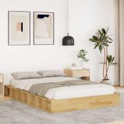 vidaXL Sängram utan madrass 120x190 cm massivt trä ek