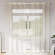 vidaXL Voile gardiner med genomföringar 2 st gräddvita 140x225 cm