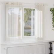 vidaXL Voile gardiner med genomföringar 2 st gräddvita 140x140 cm