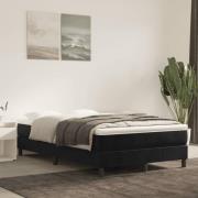 vidaXL Sängram utan madrass svart 120x200 cm sammet
