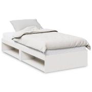 vidaXL Dagbädd med madrass vit 90x200 cm massiv furu