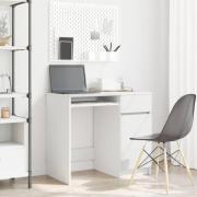 vidaXL Skrivbord vit 86x49x76 cm konstruerat trä