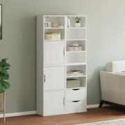 vidaXL Sidoskåp 4 st "ODDA" vit 40x24x79 cm massiv trä furu