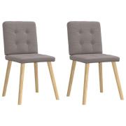 vidaXL Matstolar 2 st taupe tyg