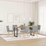 vidaXL Matstolar 6 st molngrått tyg