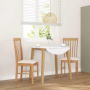 vidaXL Matstolar med dynor 2 st massivt trä gummi