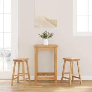 vidaXL Barstolar 2 st, naturligt massivt trä, gummi