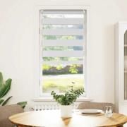 Rullgardin randig vit 60 x 100 cm transparent