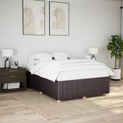 vidaXL Sängram utan madrass mörkbrun 160x200 cm tyg
