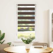 Rullgardin randig brun 60 x 120 cm transparent