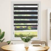 Rullgardin randig svart 100 x 175 cm transparent