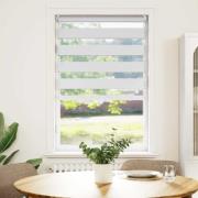 Rullgardin randig vit 70 x 120 cm transparent