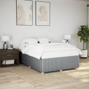vidaXL Sängram utan madrass ljusgrå 160x200 cm tyg
