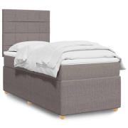 vidaXL Ramsäng med madrass taupe 100x200 cm tyg